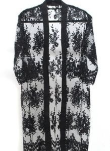 Lace Mid length Open Cardigan NWT